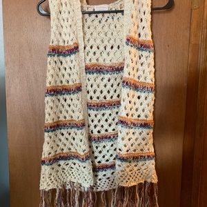 Blue Pepper tank top cardigan